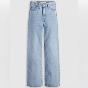 Levi's Ribcage Wide Leg Jean Light Wash Jeans size 27x33